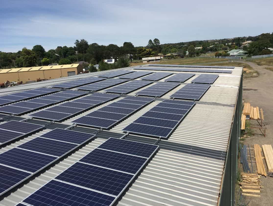 Solar panels on Epping Timber