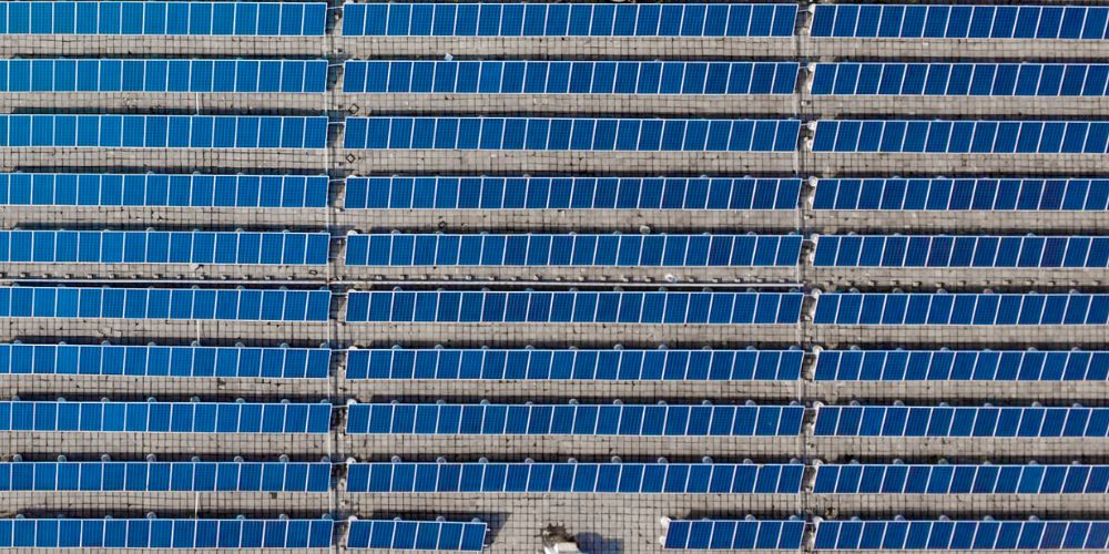 solar panels on a data centre