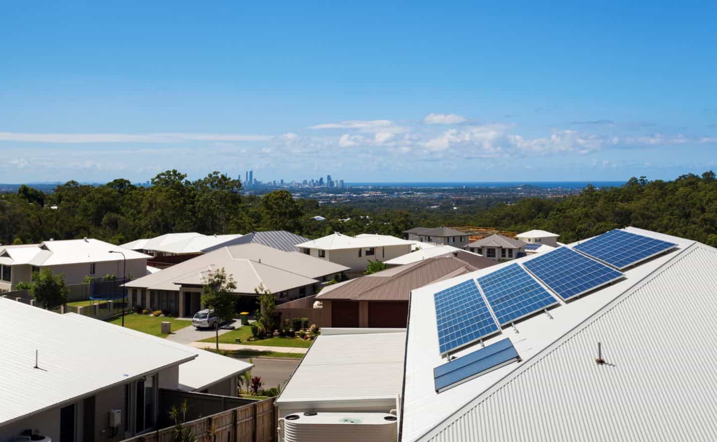 Solar panels on a Melbourne house
